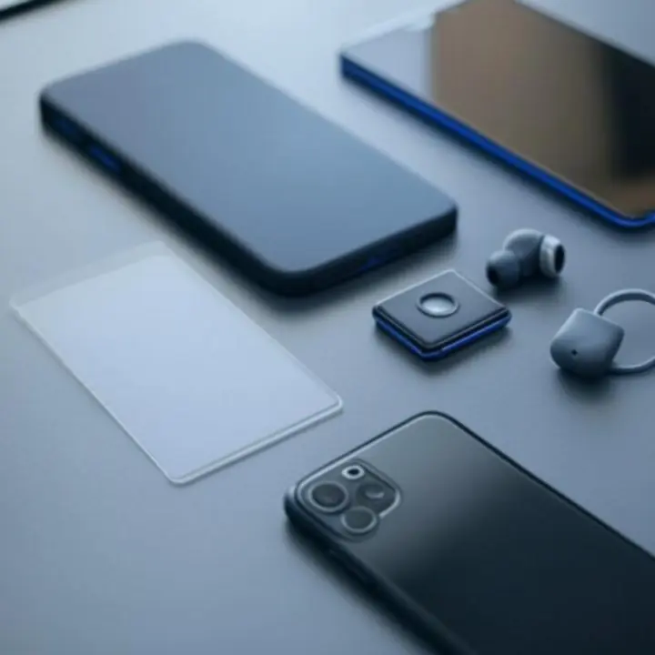 Zestaw akcesoriów do smartfona: etui, szkła ochronne i słuchawki