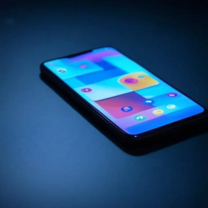 Nowoczesny smartfon z wyświetlaczem pełnoekranowym